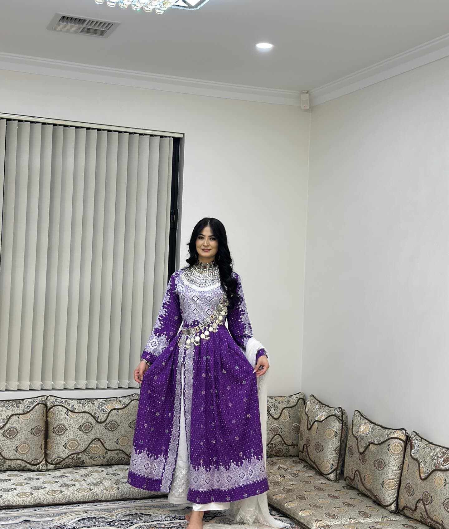 Jade Ceremonial Coinwork Dress — Afghan dress from Kabul Fashion Melbourne.